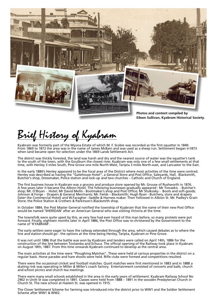 Brief History Of Kyabram
